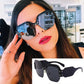 Square Sunglasses Half Frame Glasses