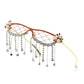 Rhinestone Tassel Sunglasses