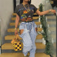 Weird Puss Ripped Denim Pants Women Hollow Hipster Summer Trend High-Waist Jeans Trousers Wild Streetwear Pocket Skinny Bottoms