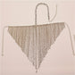 Shiny Long Tassel Rhinestone Mask Jewelry Accessories